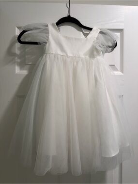 Azazie White Strapless Satin Dress
